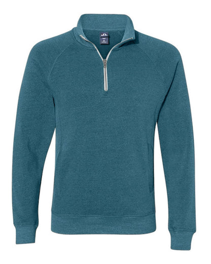 J. America Men's Triblend Quarter-Zip Sweatshirt 8869 #color_Storm Triblend