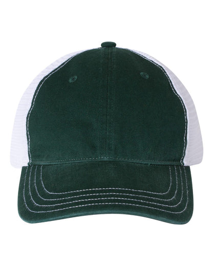 Richardson Garment-Washed Trucker Cap 111 #color_Dark Green/ White