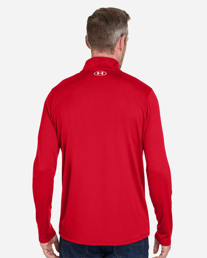 Under Armour Men's Team Tech™ Quarter-Zip Pullover 1376844 #colormdl_Red/ White