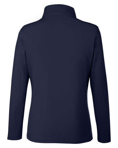 CORE365 Women's Fusion ChromaSoft™ Pique Quarter-Zip Pullover CE405W #color_Classic Navy