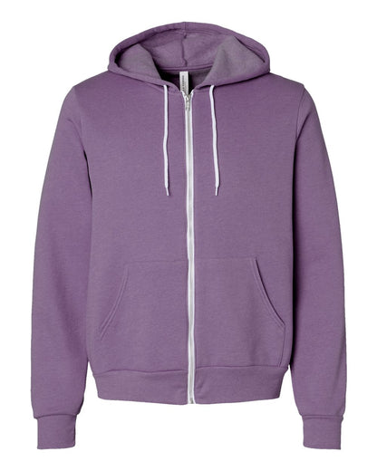 BELLA + CANVAS Sponge Fleece Full-Zip Hoodie 3739 #color_Heather Team Purple