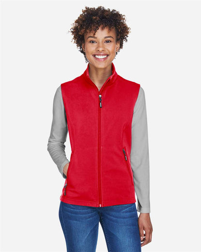 CORE365 Women's Cruise Two-Layer Fleece Bonded Soft Shell Vest CE701W #colormdl_Classic Red