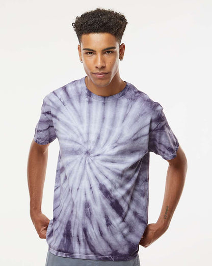 Dyenomite Cyclone Pinwheel Tie-Dyed T-Shirt 200CY #colormdl_Blackberry