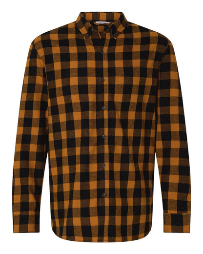 Boxercraft Men's Flannel Button Down Shirt BU7401 #color_Tobacco/ Black Buffalo