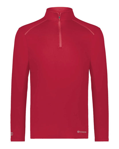 Holloway Men's CoolCore® Quarter-Zip Pullover 222140 #color_Scarlet