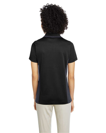 Harriton Women's Flash Snag Protection Plus IL Colorblock Polo M386W #colormdl_Black/ Dark Charcoal