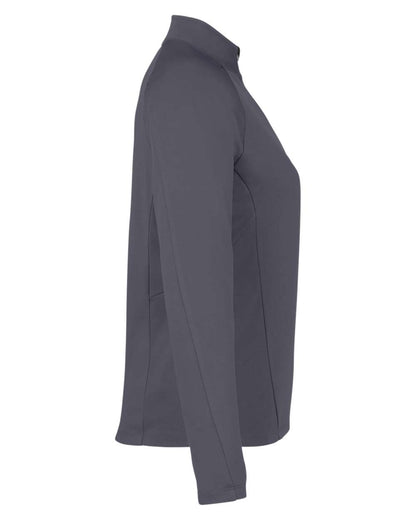 CORE365 Women's Origin Performance Pique Quarter-Zip Pullover CE418W #color_Carbon/ Black