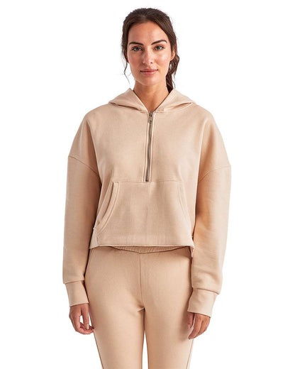 TriDri Women's Alice Half-Zip Hooded Sweatshirt TD077 #colormdl_Nude