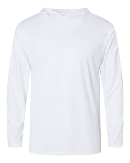 Holloway Men's Momentum Hooded Long Sleeve T-Shirt 222830 #color_White