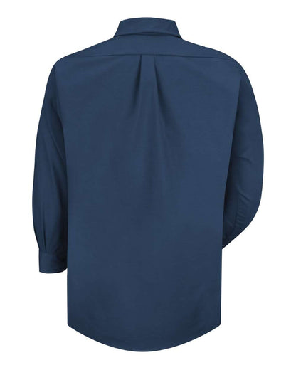 Red Kap Men's Poplin Dress Shirt SP90 #color_Navy - Sleeve 32/33