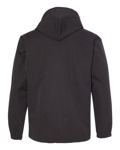 Independent Trading Co. Water-Resistant Hooded Windbreaker EXP95NB #color_Black