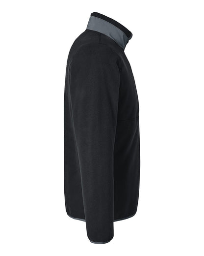 Puma Golf Men's Fleece Quarter-Zip Pullover 628407 #color_Puma Black/ Slate Sky