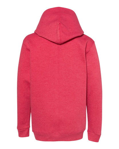 Hanes Youth EcoSmart® Hooded Sweatshirt P473 #color_Heather Red