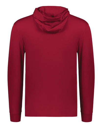 Holloway Youth Eco Revive™ Ventura Soft Knit Hooded Sweatshirt 222698 #color_Scarlet
