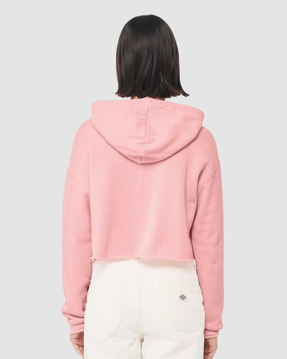 BELLA + CANVAS Women's Crop Fleece Hoodie 7502 #colormdl_Pink