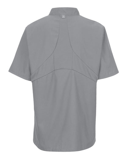 Chef Designs Women's Mimix™ Short Sleeve Chef Coat with OilBlok 045X #color_Grey