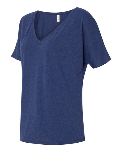 BELLA + CANVAS Women’s Slouchy V-Neck Tee 8815 #color_Navy Triblend