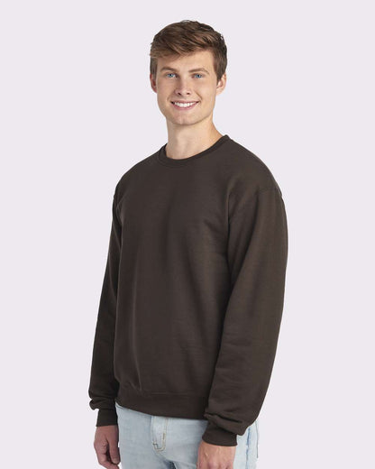 JERZEES Unisex NuBlend® Crewneck Sweatshirt 562MR #colormdl_Chocolate