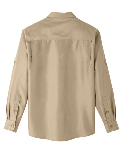 Harriton Men's Key West Performance Staff Shirt M580L #color_Khaki