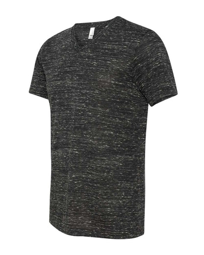 BELLA + CANVAS Textured Jersey V-Neck Tee 3655 #color_Black Marble