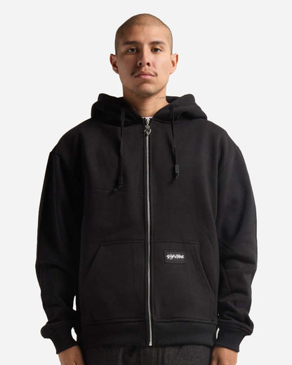 Shaka Wear Men's Essential Super Heavyweight Full-Zip Hooded Sweatshirt SHEHZ #colormdl_Black