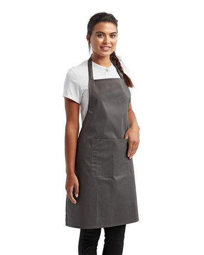 Artisan Collection by Reprime Recycled Pocket Bib Apron RP154 #colormdl_Dark Grey