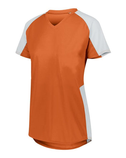 Augusta Sportswear Women's Cutter Jersey 1522 #color_Orange/ White