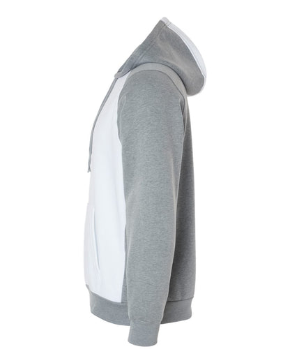 Augusta Sportswear Eco Revive™ Three-Season Triblend Fleece Hooded Sweatshirt 6865 #color_White/ Grey Heather