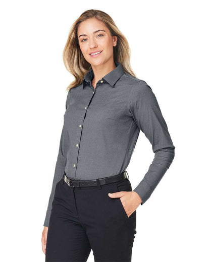 Devon & Jones Women's CrownLux Performance® Spencer Poplin Dress Shirt DG505W #colormdl_Graphite Melange