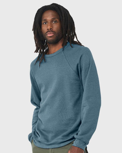 BELLA + CANVAS Sponge Fleece Drop Shoulder Crewneck Sweatshirt 3945 #colormdl_Heather Deep Teal