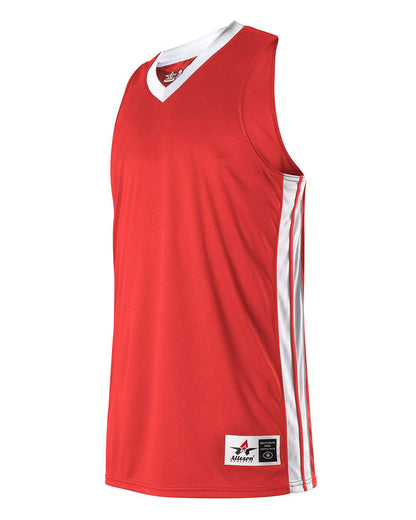 Alleson Athletic Women's Single Ply Basketball Jersey 538JW #color_Red/ White