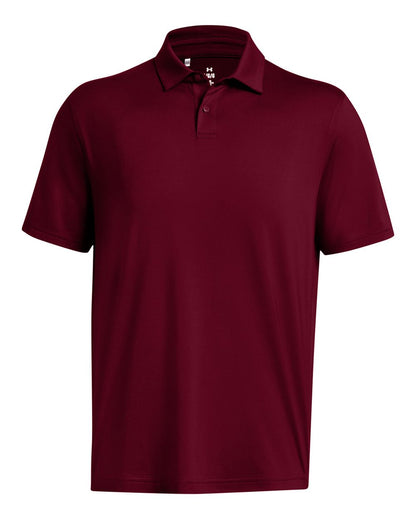 Under Armour Men's Recycled Polo 1383255 #color_Cardinal/ White