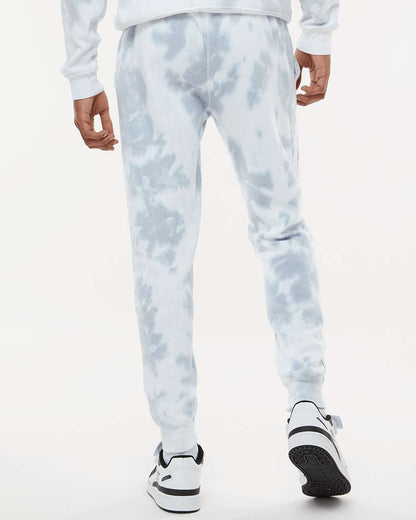 J. America Unisex Tie-Dyed Fleece Joggers 8884 #colormdl_Grey Tie Dye