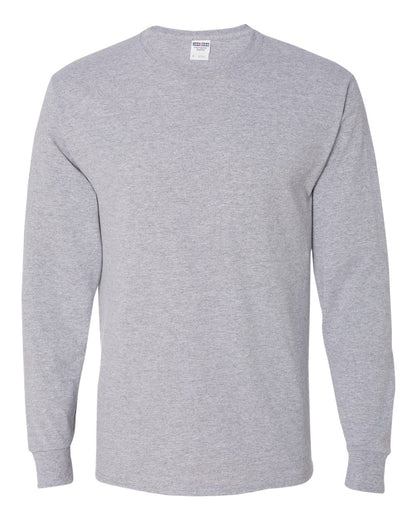 JERZEES Men's Dri-Power® Long Sleeve 50/50 T-Shirt 29LSR #color_Athletic Heather