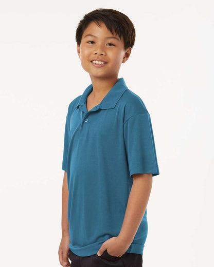 AllPro Youth Pro-Lock Performance Polo 41800Y #colormdl_Pacific Blue