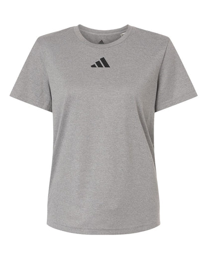 Adidas Women's Pregame T-Shirt AT102 #color_Medium Grey Heather/ White