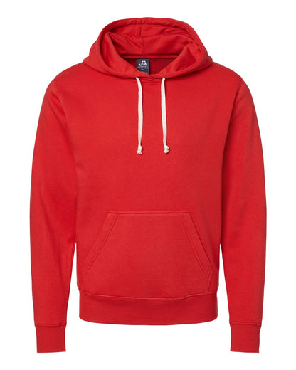 J. America Men's Triblend Fleece Hooded Sweatshirt 8871 #color_Red Solid