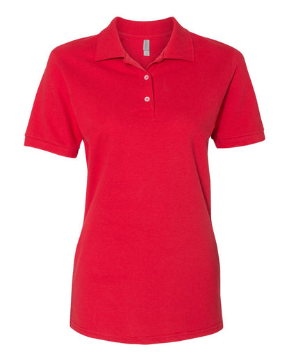JERZEES Women's 100% Ring-Spun Cotton Piqué Polo 443W #color_True Red