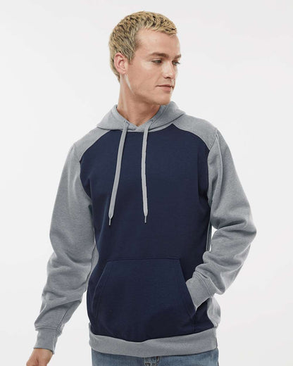 Augusta Sportswear Eco Revive™ Three-Season Triblend Fleece Hooded Sweatshirt 6865 #colormdl_Navy/ Grey Heather