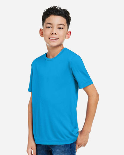 CORE365 Youth Capital Performance T-Shirt CE10Y #colormdl_Electric Blue