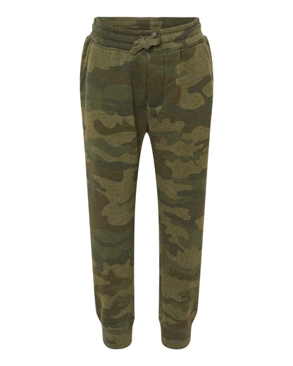 Independent Trading Co. Youth Lightweight Special Blend Sweatpants PRM16PNT #color_Forest Camo Heather