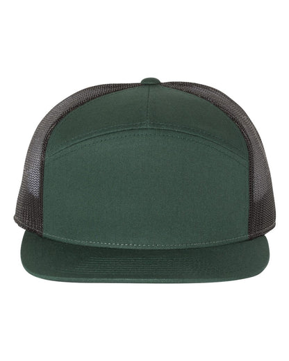 Richardson Seven-Panel Trucker Cap 168 #color_Dark Green/ Black