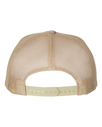 YP Classics Five-Panel Classic Trucker Cap 6006 #color_Multicam Arid/ Tan