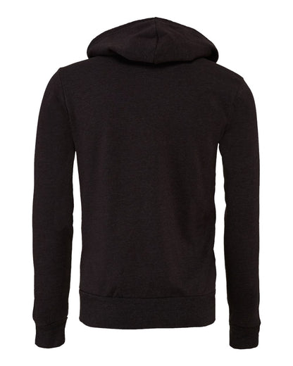 BELLA + CANVAS Unisex Sponge Fleece Full-Zip Hoodie Sweatshirt 3739 #color_Dark Grey Heather