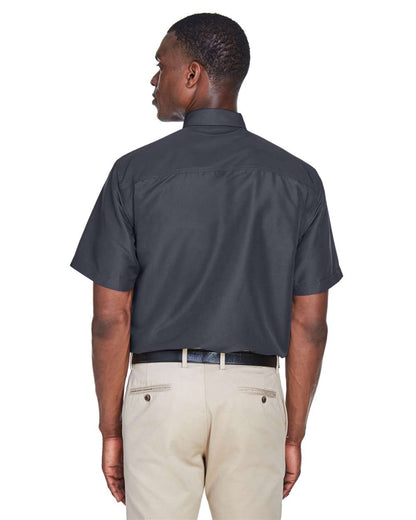 Harriton Men's Key West Short Sleeve Performance Staff Shirt M580 #colormdl_Dark Charcoal