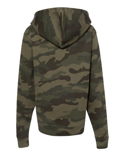 Independent Trading Co. Youth Midweight Hooded Sweatshirt SS4001Y #color_Forest Camo