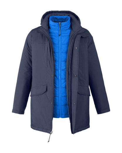 CORE365 Men's Inspire 3-in-1 Jacket with Insulated Liner CE725 #color_Classic Navy/ True Royal