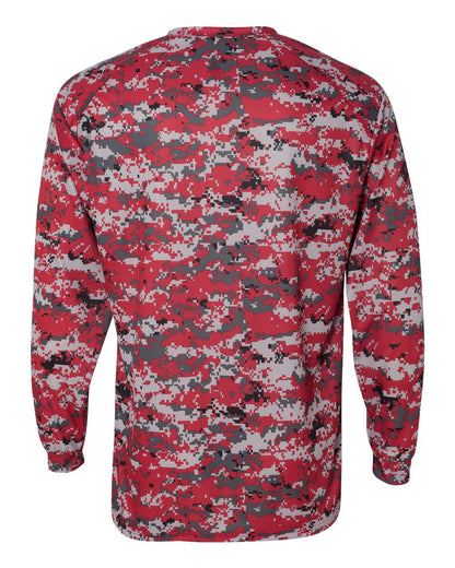 Badger Digital Camo Long Sleeve T-Shirt 4184 #color_Red Digital