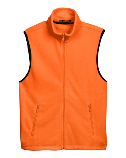 Harriton Unisex Fleece Full-Zip Vest M985 #color_Safety Orange