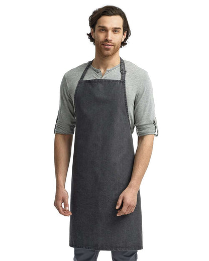 Artisan Collection by Reprime Recycled Bib Apron RP150 #colormdl_Black Denim
